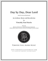 Day by Day, Dear Lord SATB choral sheet music cover